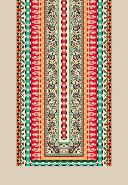 Textile Digital Design Motif Pattern Decor Border Mughal Paisley Abstract — Fotografia de Stock