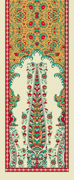 Paisley Motive Paisley Border Design Mit Schönen Pastellfarben Paisley Textile — Stockfoto