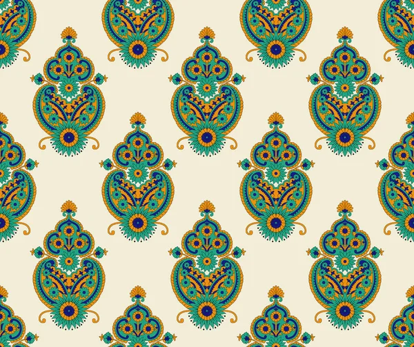 土耳其无缝图案与豪华花卉装饰 传统的阿拉伯语 印地安语 适用于面料 纺织品 包装或任何理想的想法 — 图库照片