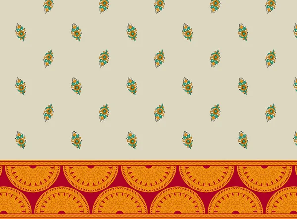 Textile Digital Design Mughal Motif Ikat Ethnic Set Damask Pattern — Stockfoto