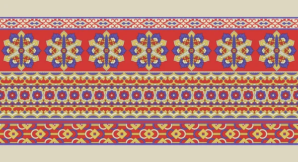 Abstrato Shirting Design Padrão Ajrakh Ikat Padrão Impressão Bloco Batik — Fotografia de Stock