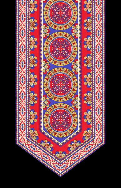 Adorno Tatreez Patrón Bordado Palestino Tradicional Diseño Textil Digital Elegante —  Fotos de Stock