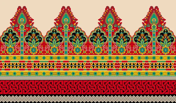 Een Prachtige Barokke Ornament Geometrische Etnische Stijl Border Design Handgemaakte — Stockfoto