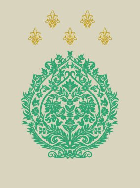 Textile Digital Ikat Ethnic Design Set of damask Border Baroque Pattern wallpapers gift card Frame for women cloth use Mughal Paisley Abstract Vintage Turkish Indian classical texture print in fabrics