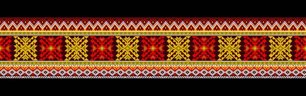 Σταυρός Στιτς Γεωμετρικά Εθνικά Μοτίβα Σχεδιασμός Για Saree Patola Sari — Φωτογραφία Αρχείου