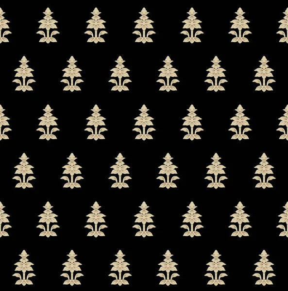 Tiny Flower Fabric Pattern Black White Colours Allover Pattern Adult — Foto Stock