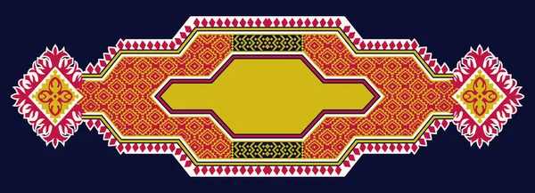 Tatreez Dekoratives Palästinensisches Stickereisymbol Schöne Thai Nahtlose Muster Geometrische Ethnische — Stockfoto