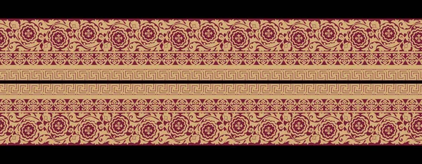Textil Digital Design Matta Motiv Lyx Mönster Inredning Gräns Ikat — Stockfoto