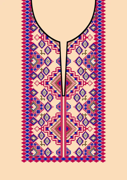 Tatreez Ornament Traditional Palestinian Embroidery Pattern Ikat Ethnic Seamless Pattern — Stock Photo, Image