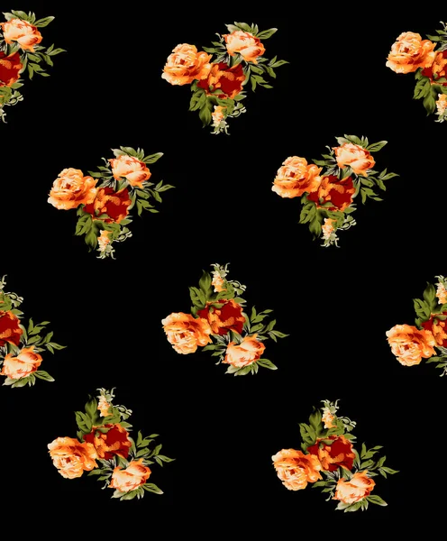 Blommande Midsommaräng Sömlöst Mönster Växtbakgrund För Mode Tapeter Tryck Massa — Stockfoto