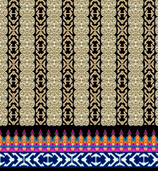 Zökkenőmentes Minta Patchwork Stílusban Hímzett Nyomat Szőnyeghez Textilhez Tapétához Csomagolópapírhoz — Stock Fotó