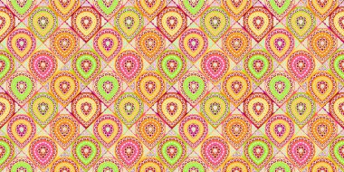 Seamless pattern with mandala ornament. Traditional Arabic, Indian motifs. Great for fabric and textile, wallpaper, packaging or any desired idea.