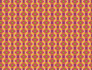 Decorative Palestinian seamless pattern in colors, traditional Tatreez embroidery, vector illustration.