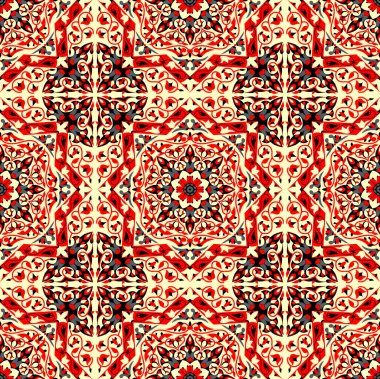 Oriental vektör damaske deseni. Talavera çömleği. Azulejos Portekiz. Türk süsü. İspanyol porseleni. Seramik sofra takımı, halk baskısı. Etnik kökenli. Akdeniz duvar kâğıdı. Talavera çömlek.