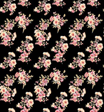 Fantezi çiçekli kusursuz desen, doğal duvar kağıdı, çiçek desenli kıvrım çizimi. Paisley el çizimi elementler. Ev dekoru.