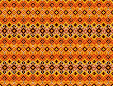 Yamalı şekilde kusursuz desen. Halı, tekstil, duvar kâğıdı ve ambalaj kağıdı için işlemeli baskı. Etnik ve kabile motifleri. El işi. resimleme.