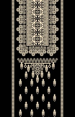 Arkaplan ya da duvar kağıdı için soyut etnik geometrik desen tasarımı. Etnik baskı kumaş deseni. Seramik, duvar kağıdı, tekstil, ağ ve kartlar için geometrik dikişsiz süs. Etnik desen