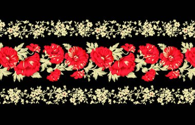 Beyaz arka planda pastel mavisi, pembe bej çiçekleri ve kelebek süslemeleri olan kusursuz desenler. Giysiler için el yapımı kumaş, yatak örtüleri, davetiyeler, kart tasarımları vs. Kadın elbisesi maketi.