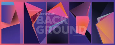 Karışık menekşe ve pembe renk geometrik soyut arkaplan