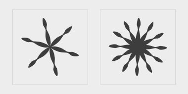 Vektör Grafik Varlıkları Ayarlandı. Çılgın psikedelik retro fütüristik set. Grafik dekorasyonu için elementler. Siyah arka planda izole edilmiş. Vektör illüstrasyonu