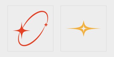 Y2K vektör kümesi. Soyut grafik geometrik sembollerin büyük bir koleksiyonu. Düz minimalist simgeler. Retro Futurist. Vektör illüstrasyonu