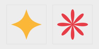 Vahşilik şekilleri. Soyut grafik geometrik sembollerin büyük bir koleksiyonu. Y-2k tarzında nesneler. Retro Futurist. Vektör illüstrasyonu