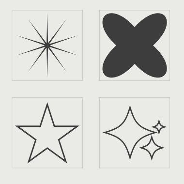 Vektör Grafik Varlıkları Ayarlandı. Tasarım için büyük bir retro nesne seti. Y-2k tarzında nesneler. Projeler, posterler, afişler. Vektör illüstrasyonu