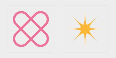 Vektör Grafik Varlıkları Ayarlandı. Moda geometrik postmodern figürler. Modern tişörtler için tasarlanmış. Siyah arka planda izole edilmiş. Vektör illüstrasyonu