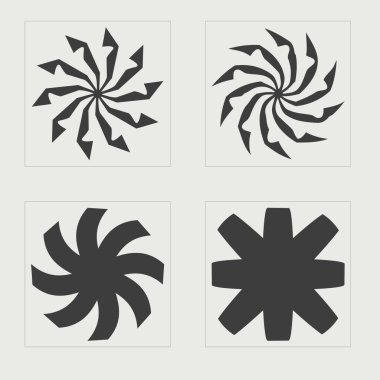 Vahşilik şekilleri. Tasarım için büyük bir retro nesne seti. Siberpunk elementleri. Projeler, posterler, afişler. Vektör illüstrasyonu