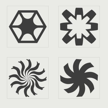 Vahşilik şekilleri. Tasarım için büyük bir retro nesne seti. Düz minimalist simgeler. Tasarım karşıtı. Vektör illüstrasyonu