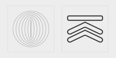 Vahşilik şekilleri. Moda geometrik postmodern figürler. Düz minimalist simgeler. Fütürist. Vektör illüstrasyonu