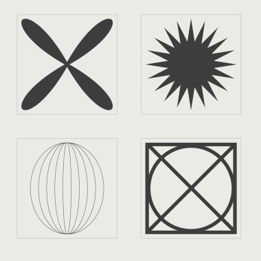 Vektör Grafik Varlıkları Ayarlandı. Olağanüstü Grafik Varlıkları. Düz minimalist simgeler. Projeler, posterler, afişler. Vektör illüstrasyonu