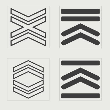 Vektör Grafik Varlıkları Ayarlandı. Moda geometrik postmodern figürler. Grafik dekorasyonu için elementler. Siyah arka planda izole edilmiş. Vektör illüstrasyonu