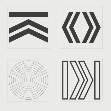 Y2K vektör kümesi. Olağanüstü Grafik Varlıkları. Modern soyut formlar. Retro Futurist. Vektör illüstrasyonu