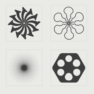 Nesnelerin Y2K biçim vektörleri kümesi. Tasarım için büyük bir retro nesne seti. Düz minimalist simgeler. Siyah arka planda izole edilmiş. Vektör illüstrasyonu