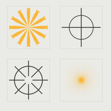 Vektör Grafik Varlıkları Ayarlandı. Moda geometrik postmodern figürler. Grafik dekorasyonu için elementler. Fütürist. Vektör illüstrasyonu