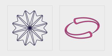 Y2K vektör kümesi. Soyut grafik geometrik sembollerin büyük bir koleksiyonu. Siberpunk elementleri. Siyah arka planda izole edilmiş. Vektör illüstrasyonu