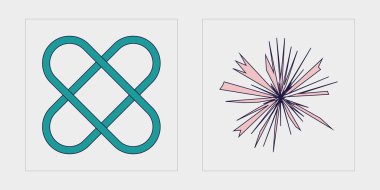 Vektör Grafik Varlıkları Ayarlandı. Geçmişe dönük grafik süslemeleri. Notlar için şablonlar, posterler. Tasarım karşıtı. Vektör illüstrasyonu