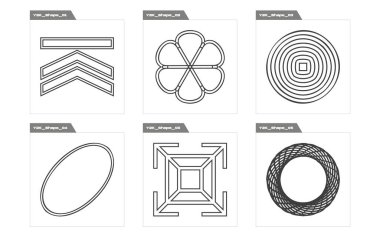 Y2K elementlerinin toplanması. Olağanüstü Grafik Varlıkları. Grafik dekorasyonu için elementler. Yıldızlar, yıldız patlaması. Vektör illüstrasyonu