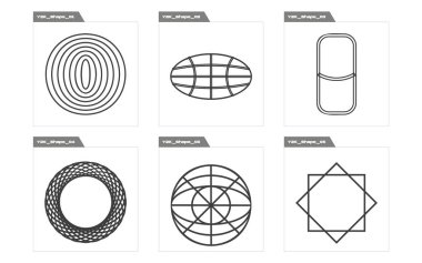 Vahşilik şekilleri. Acımasızlık yıldızları ve çiçek şekilleri. Düz minimalist simgeler. Yıldızlar, yıldız patlaması. Vektör illüstrasyonu