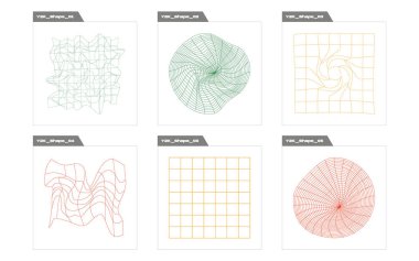 Tasarım için geçmişe dönük gelecek elementler. Acımasızlık yıldızları ve çiçek şekilleri. Y-2k tarzında nesneler. Siyah arka planda izole edilmiş. Vektör illüstrasyonu