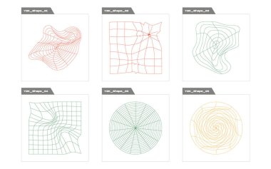 Vektör Grafik Varlıkları Ayarlandı. Acımasızlık yıldızları ve çiçek şekilleri. Modern soyut formlar. Tasarım karşıtı. Vektör illüstrasyonu