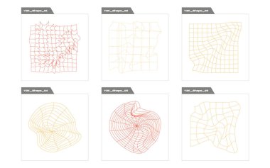 Tasarım için geçmişe dönük gelecek elementler. Olağanüstü Grafik Varlıkları. Grafik dekorasyonu için elementler. Siyah arka planda izole edilmiş. Vektör illüstrasyonu