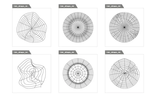 Tasarım için geçmişe dönük gelecek elementler. Çılgın psikedelik retro fütüristik set. Notlar için şablonlar, posterler. Yıldızlar, yıldız patlaması. Vektör illüstrasyonu