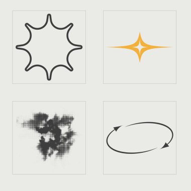 Nesnelerin Y2K biçim vektörleri kümesi. Çılgın psikedelik retro fütüristik set. Modern tişörtler için tasarlanmış. Retro Futurist. Vektör illüstrasyonu