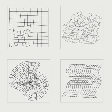 Nesnelerin Y2K biçim vektörleri kümesi. Soyut grafik geometrik sembollerin büyük bir koleksiyonu. Grafik dekorasyonu için elementler. Projeler, posterler, afişler. Vektör illüstrasyonu