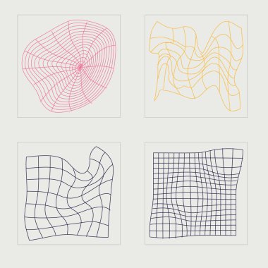 Vektör Grafik Varlıkları Ayarlandı. Olağanüstü Grafik Varlıkları. Y-2k tarzında nesneler. Fütürist. Vektör illüstrasyonu