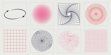 Vahşilik şekilleri. Acımasızlık yıldızları ve çiçek şekilleri. Modern soyut formlar. Retro Futurist. Vektör illüstrasyonu