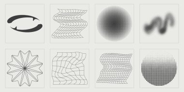 Vahşilik şekilleri. Tasarım için büyük bir retro nesne seti. Grafik dekorasyonu için elementler. Yıldızlar, yıldız patlaması. Vektör illüstrasyonu