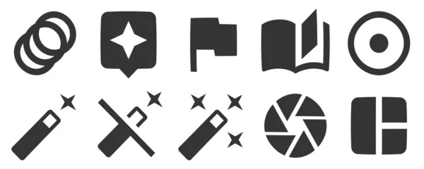 Set Icone Hardware Linea Icone Collezione Set Semplice Set Simboli — Vettoriale Stock